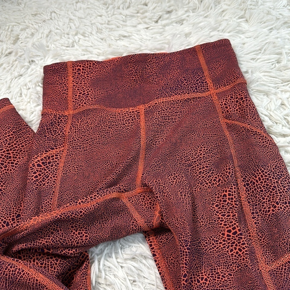 Lululemon Invigorate High-Rise Tight 25" Crackle Glaze Vintage Orange Larkspur - Picture 2 of 6